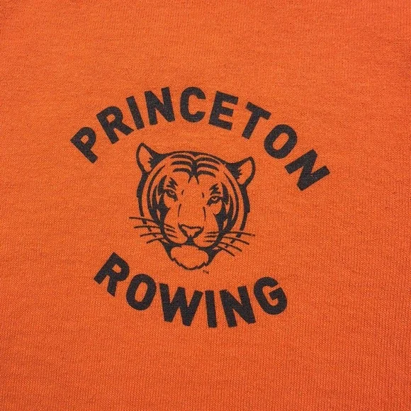 Princeton Tigers Rowing Crew Tee Shirt Mens Size Small Orange - Picture 2 of 7